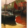 thumbnail image 2 of Adolf Kaufmann 15x16 Black Ornate Wood Framed Double Matted Museum Art Print Titled - Motif of Chioggia, 2 of 5