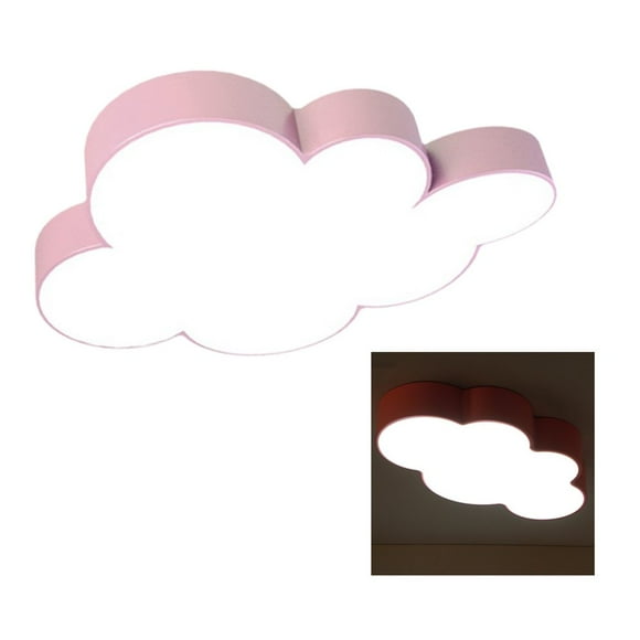 HLONK 1pc 45cm 16W Children‘s Room Decor Chandelier Cloud Shaped Ceiling Mounted LED Ceiling Lamp for Kids Room(Monochrome Temperature Pure White Light)