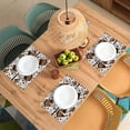 thumbnail image 4 of Coffee Beans Summer Placemats for Dining Table 12 x 18 Inch Brown Kitchen Fabric Placemat Holiday Rustic Vintage Washable Table Mats Set of 4, 4 of 5