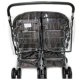 thumbnail image 3 of Universal Rain Cover Clear PVC Dustproof Windproof for Double Twin Pram Stroller, 3 of 5