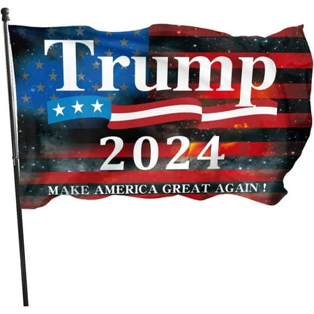 Trump 2024 Make America Great Again Flag 3x5 Ft Outdoor Fade Resistant Polyester Durable Decoration America Us Flag With Two Metal Grommets for Yard House Flag Patio Lawn Garden Flag Indoor Banner