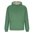 thumbnail image 6 of GERsome Men's Sherpa Hoodie Pullover Winter Thick Warm Fleece Lined Hoodies Athletic Sweatshirts with Kangaroo Pouch Pocket S-3XL, Green/S, 6 of 8