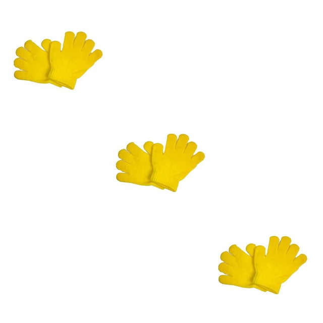 Advancent Guantes para niños Invierno Cálido Deportes Equipo Regalos Tejido fino amarillo fluorescente Type1 NO1 Advancent CBP207162