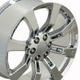 thumbnail image 2 of OE Wheels CA82 22 Inch Rims and Tires Fit Escalade Style 6x139.7 22x9 Chrome - Hollander 5409 - Dueler H/L Alenza 285/45-22 (Set of 4), 2 of 5