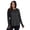 Black Heather, variant on Active Women's Plus Size Super Soft Yoga Long Sleeve Tunic Top