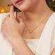 thumbnail image 4 of JeenMata Hermoso Collar con Colgante Solitario con Piedra Natal de Noviembre de Corte Redondo de 1 Quilate, Citrino, Chapado en Oro Amarillo de 18 Quilates, Mujer, Adulto, 4 of 6