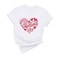 thumbnail image 2 of Cadeaux de la Saint-Valentin T-shirt Décontracté à Col Rond Manches Courtes Imprimé Arbre de Noël pour Femmes, 2 of 6
