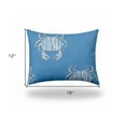 thumbnail image 3 of HomeRoots 12" X 16" Blue And White Crab Zippered Lumbar Indoor Outdoor Pillow Cover, 3 of 5