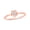 Pink - Gold Vermeil Plated silver, variant on 1/20 Ct Natural Diamond Floral Bezel Set Ring for Women in 925 Sterling Silver Dainty Fashion Band Minimal Stackable Jewelry Gift for Her