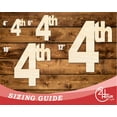 thumbnail image 3 of Unfinished Wood 4th Cutout | DIY Craft Cutout 3" / 1/8", 3 of 3