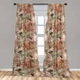 thumbnail image 2 of Cottagecore Window Curtains, Nostalgic Inspired Floral Boho Pattern Dreamy Vibes Rose Artwork, Lightweight Decor 2-Panel Set with Rod Pocket, Pair of - 28"x63", Rose Pale Green Pale Ruby, by Ambesonne, 2 of 3