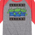 thumbnail image 3 of Toy Story 4 - Type Block Aliens - Toddler & Youth Raglan Graphic T-Shirt, 3 of 6