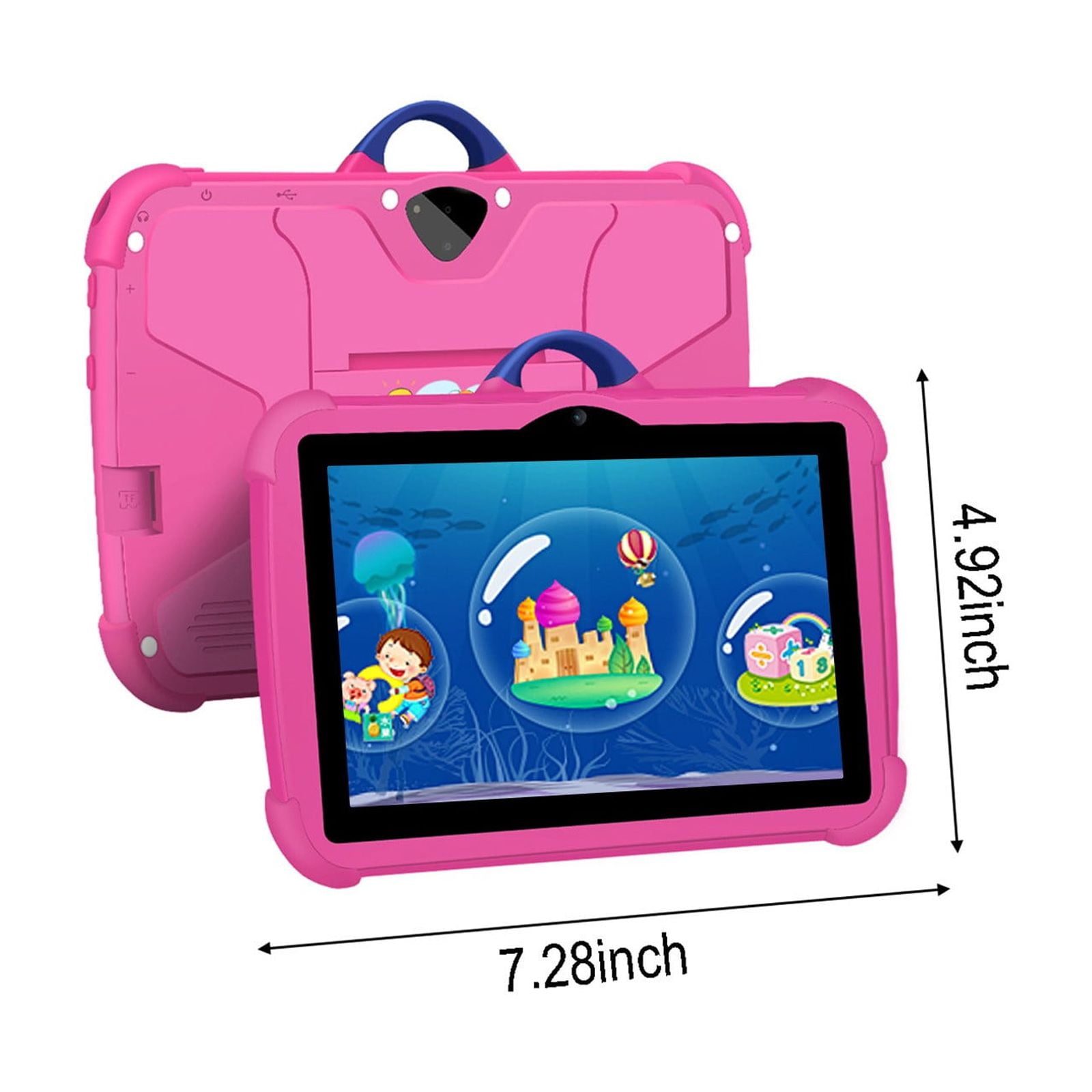 7 Inch Kids Tablet for Children, Android 7.1, WiFi Bluetooth, 1GB RAM 16GB ROM, 128GB Expand, Parental Control, Early Education Learning Gift with Protective Case