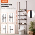 thumbnail image 2 of VEVOR Over the Toilet Storage 4-Tier Bathroom Shelf Rack Space Saver Organizer, 2 of 9