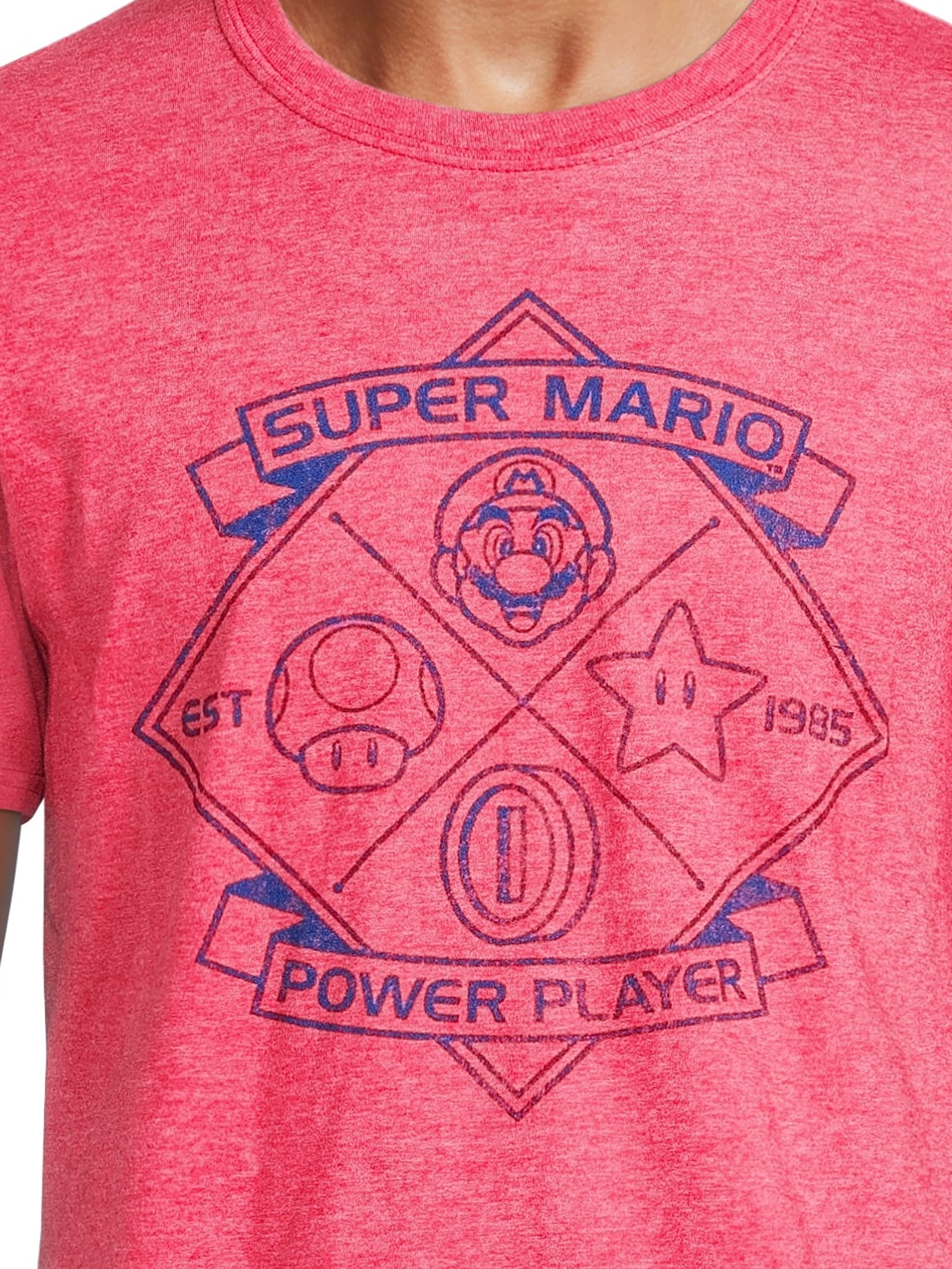 Nintendo Mario Men's and Big Men's Character Rewind Graphic T-Shirt, 2-Pack