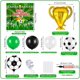 thumbnail image 2 of Yanonmyfd 63 PCS Decoración de Soccer para Fiesta Temática de Fútbol, Póster de Feliz Cumpleaños en Español y Globos de Fútbol, con Bomba de Globo de Mano, para Cumpleaños Futbol Soccer (Verde),Verde, 2 of 7