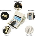 thumbnail image 6 of GAEKEAO Small Wallet for Women Slim Bifold Leather Credit Card Holder Purse Zipper Pocket Coin Wallets with ID Window, 6 of 12