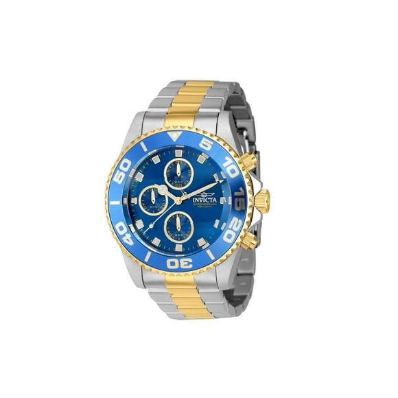 Invicta 43408 Montre Bracelet Bicolore pour Homme Pro Diver à Cadran Bleu