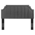 thumbnail image 6 of Tufted Headboard, Twin Size, Velvet, Dark Grey Gray, Modern Contemporary Urban Design, Bedroom Master Guest Suite, 6 of 10