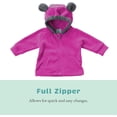 thumbnail image 6 of Cuddle Club Fleece Hoodie Jacket Winter Baby Clothes, Bear Purple 12-18 Mos, 6 of 6