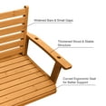 thumbnail image 2 of Fortune Candy Wooden Porch Swing 2-Seater with Ergonomic Seat, 4.5 ft. Outdoor Bench Swing, Amber, 2 of 7