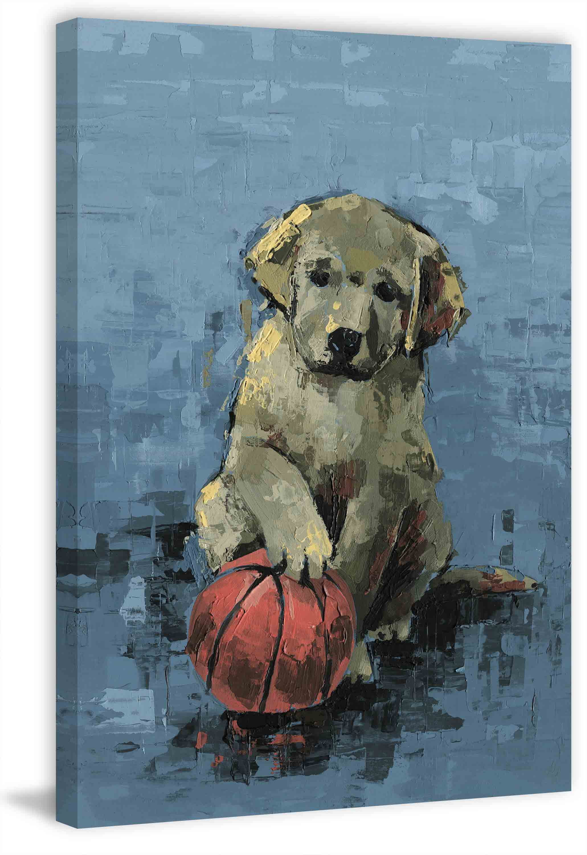 Marmont Hill Dribbling Dog Canvas Wall Art
