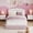 Pink with Drawer, variant on Full Bed Frame with LED Headboard and Under-Bed Drawer, Boucle Fabric Upholstered Platform Bed with LED Light, Wooden Slats Support, No Box Spring Needed, Pink
