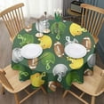 thumbnail image 3 of Green Football Helmets and Balls Pattern Round Tablecloth 60"x60",Wrinkle Wipeable Table Cloth for Kitchen Dining Room Picnic Patio Party, 3 of 6
