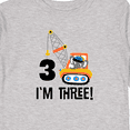 thumbnail image 4 of Inktastic 3rd Birthday Construction Truck Boys Boys Long Sleeve Toddler T-Shirt, 4 of 5