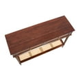 thumbnail image 5 of Creative Co-Op Maxwelton Solid Wood Console Table with 2 Drawers and Woven Cane Storage Shelf, Dark Chestnut and Natural, 5 of 10