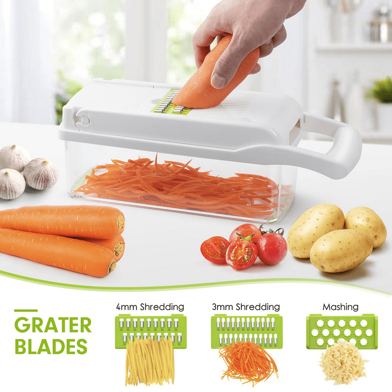 1 Set 15in1 Multifunctional Vegetable Chopper Pro Food Chopper Vegetable  Cutter Vegetable Shredder Potato Grater With 7 Blades Kitchen Gadgets, Discounts For Everyone