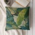thumbnail image 3 of YINGXI Leaf Pillow Case Banana Leaves Botanical Plant Throw Pillow Cover for Home Sofa Decorative Square Cushion 24x24in, 3 of 5