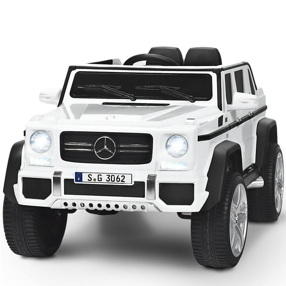 Topbuy Licensed Mercedes Benz 12V Électrique Kid RC Voiture Batterie Alimenté Tour sur Voiture Blanc