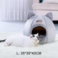 thumbnail image 1 of For Cats/small Dogs Sleeping Comfortable Cave Velvet Self-warming Hut With Removable Washable Bed Cushion - L, 1 of 5