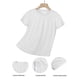 thumbnail image 2 of 1pc Girls Cotton Tee Shirt White Black Pick from Three Colors Trendy Loose Fit Breathable Soft Comfortable Crew Neck Boys Girls Spring Summer Mother's Gift, 2 of 7