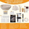 thumbnail image 2 of YEERSWAG® Sourdough Bread Baking Kit,9" Round Banneton Proofing Basket Complete Set,Bread Lame,Dough Scraper,Sourdough Starter Jar,Bread Scoring Stencils,Professional Artisan Bread Making Tools Gift, 2 of 9
