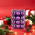 thumbnail image 5 of Aoznliie Christmas Ball Ornaments, 24 Pcs Classic Christmas Ornament Set for Xmas Tree, Shatterproof Lightweight Hanging Decor for Xmas Party, Purple, 5 of 6