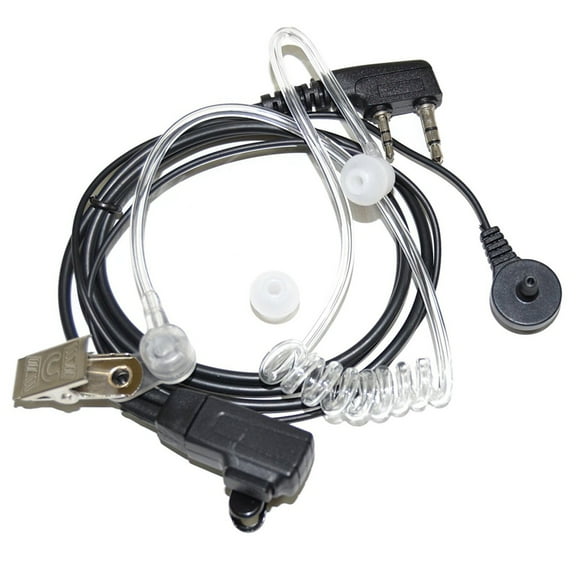 HQRP 2 Pin Headset Mic Acoustic Tube Earpiece for Baofeng UV-5R, UV-3R+