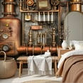 thumbnail image 6 of Peel and Stick Wallpaper Wall Murals Antique Steampunk Retro Vintage Old Metal Gear 69"H x 96"W Removable Wall Paper Self-Adhesive Wall Decor for Bedroom Living Room Nursery, 6 of 7