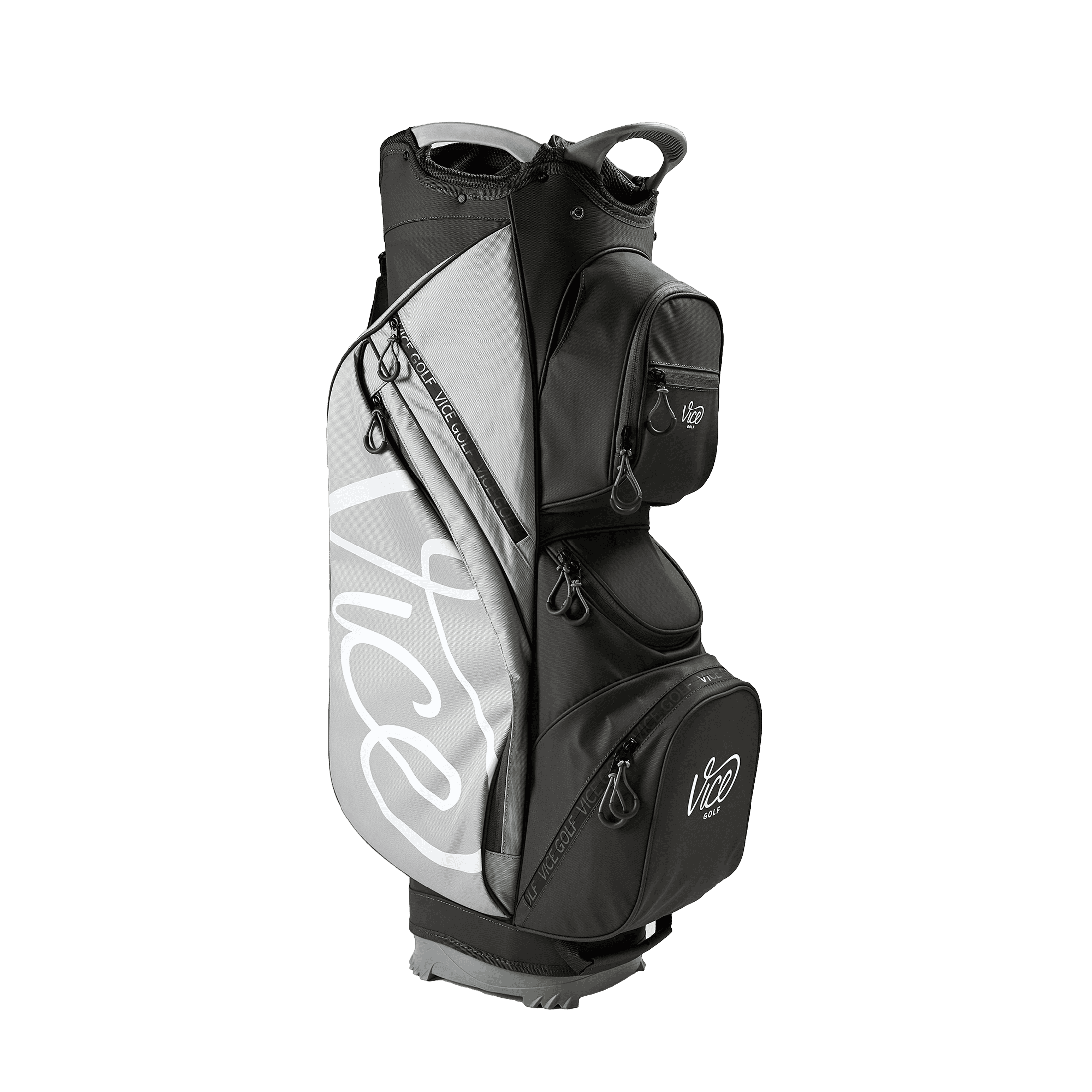 Vice Golf Cruiser Cart Bag, Dark Green/Gray, 15 Way Divider