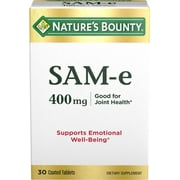 Nature's Bounty SAM-E, Dietary Supplement, Support Joint Health, 400mg, Tablets, 30 Ct