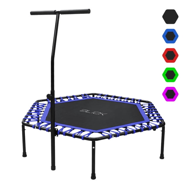 Trampolin Fitness Ejercicio Brincolin Con Barra Agarradera Jumping Aeróbicos 94x101 Cm Color Azul Blick