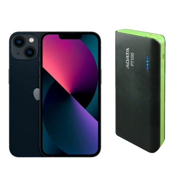 Smartphone iPhone 13 Reacondicionado 128gb Negro + Power Bank 10,000mah Apple iPhone MLML3LLA