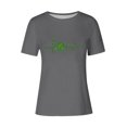 thumbnail image 3 of Mujeres Manga Corta de Verano Tops Impreso Sudadera Casual, Cuello Redondo Blusa Ligera para la Primavera Y el Verano, 3 of 7