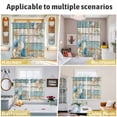 thumbnail image 5 of Teal Brown Beach Coastal Kitchen Curtains Window Panels, Summer Nautical Coral Shell Botanical Vintage Insulated Window Treatment Curtain, Grommet Curtains for Bedroom/Living Room, 2 Piece 52"Wx45"L, 5 of 8
