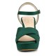 thumbnail image 2 of Sandalias Tacón Grueso Correa De Tobillo Plataforma Para Mujer Verde 36, 2 of 7