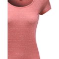 thumbnail image 3 of FashionOutfit Women's Tri Blend Melange Short Sleeve Tees, 3 of 3
