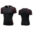 thumbnail image 3 of AURIGATE Men's Tight-Fitting Fitness Sports Running Training Short-Sleeved T-Shirt, 3 of 5