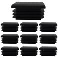 thumbnail image 1 of Square Plastic Plug Tubing Post End Cap Chair Glide 10pcs Black Plastic Square Plugs, 1 of 4