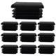 thumbnail image 1 of Square Plastic Plug Tubing Post End Cap Chair Glide 10pcs Black Plastic Square Plugs, 1 of 4
